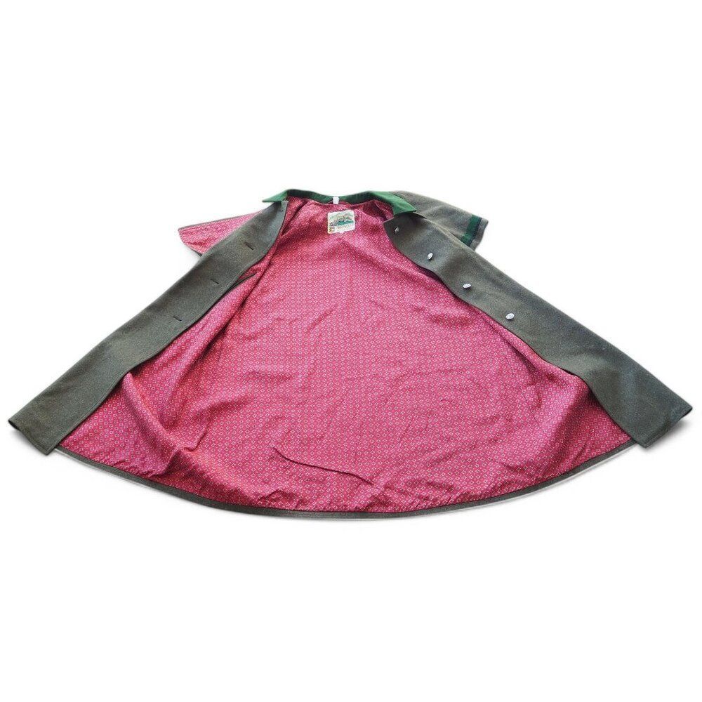 Salzburger‎ Trachten und Dirndl Wenger Vintage Bavarian Wool Cape Olive Green 38 - Picture 4 of 9